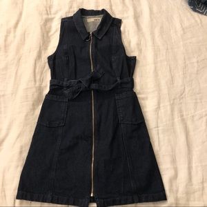 Topshop denim zip up dress, barely worn